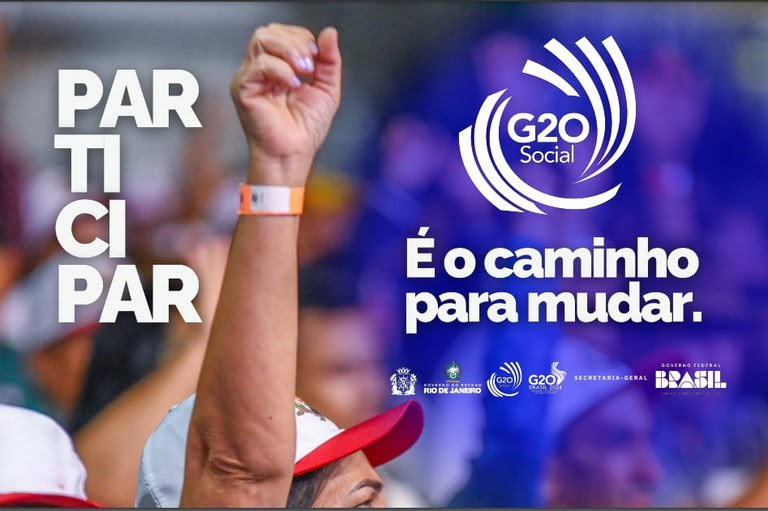  Encontro Preparatório da Cúpula Social do G20 Reúne 2.300 Inscritos no Rio de Janeiro Evento inédito do G20 Social promove tribuna popular com movimentos sociais e lança plataforma digital bilíngue para participação global.