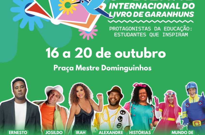  6ª Bienal Internacional do Livro de Garanhuns traz vasta programação cultural e literária O evento acontece entre os dias 16 e 20 de outubro, com atrações voltadas para todas as idades, incluindo palestras, espetáculos, lançamentos de livros e apresentações culturais.