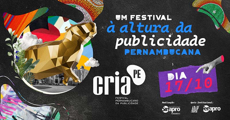  Festival Cria PE debate inteligência artificial, criatividade e tendências globais em evento no Recife Festival reunirá profissionais do mercado publicitário no Recife Expo Center no dia 17 de outubro, com palestras e premiação das melhores campanhas de 2022 a 2024.