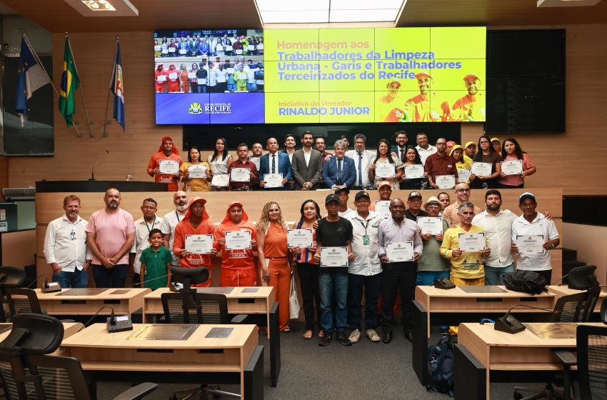 Câmara do Recife homenageia garis e terceirizados em celebração ao Dia do Gari Sessão solene destacou a importância social dos profissionais da limpeza urbana e reforçou cobranças por valorização da categoria.