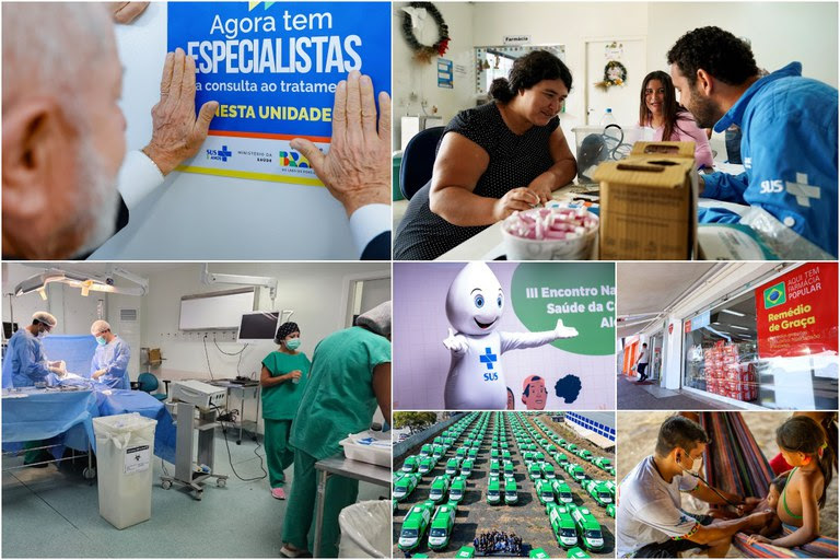  Saúde: SUS fortalecido, atendimento ampliado e combate à desinformação Ações integradas do Governo do Brasil fortalecem o Sistema Único de Saúde, aumentam o acesso a especialistas, melhoram a infraestrutura e garantem cuidado mais completo.