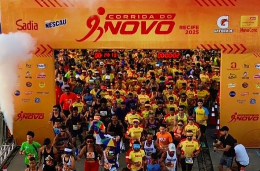  Mais de 7 mil pessoas participam da 2ª Corrida do Novo neste domingo no Recife Evento no Parque Dona Lindu terá percursos de 5 km, 10 km e 15 km e show da banda Timbalada.