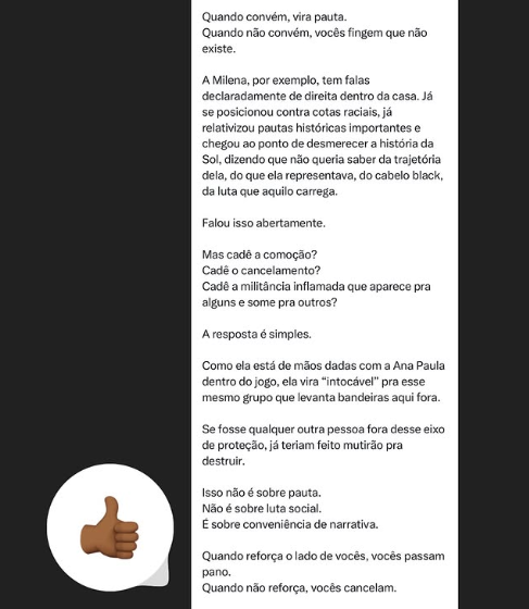  Notificação da equipe jurídica de Ana Paula para Matheus Moreira por republicação de imagem feita por inteligência artificial.
