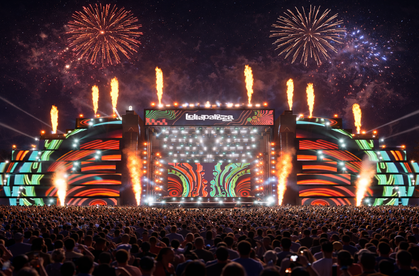  Lollapalooza Brasil 2026 surpreende com inovadora cenografia do Palco Perry’s em parceria com a Fiat.