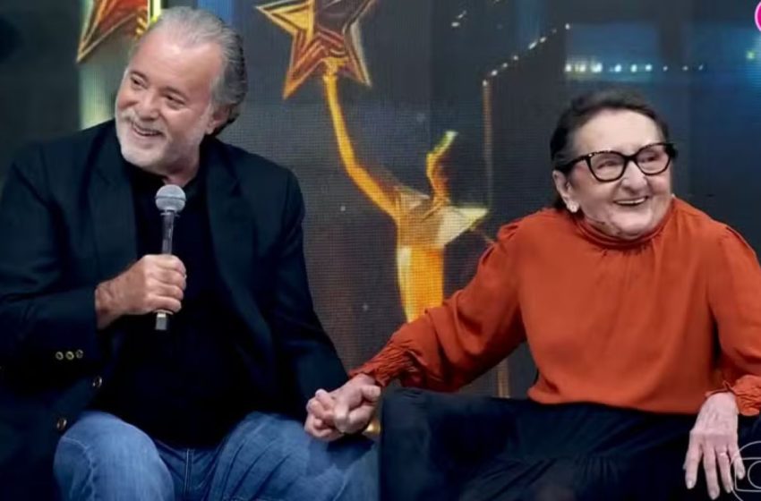  Atriz emociona ao realizar sonho de encontrar Tony Ramos durante participação no “Domingão do Faustão”
