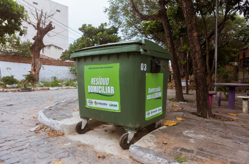  Prefeitura de Caruaru instala 100 novos contêineres para reforçar limpeza urbana Equipamentos serão distribuídos em pontos estratégicos da cidade para reduzir descarte irregular de lixo e minimizar acúmulo de resíduos nas ruas