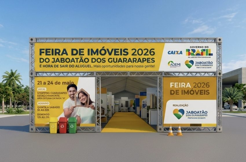 Feira de Imóveis Jaboatão dos Guararapes 2026 reúne mais de 2 mil ofertas e condições especiais Evento no Shopping Guararapes começa nesta quinta-feira (21) com participação de construtoras, imobiliárias, Caixa e CEHAB