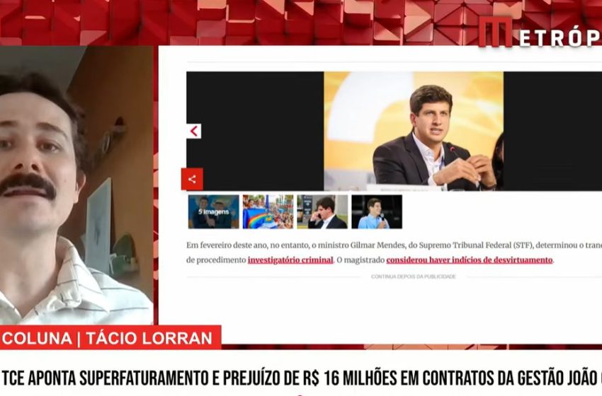  Auditoria do TCE aponta possíveis irregularidades e prejuízo de mais de R$ 16 milhões em contratos da gestão João Campos no Recife